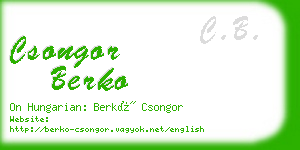 csongor berko business card